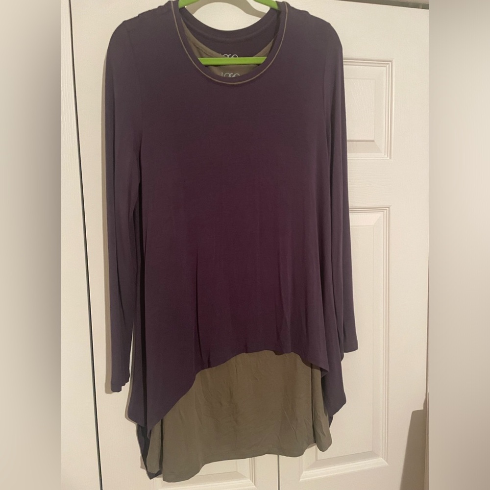 LOGO Hi-Low Hem Top with Straight Hem Tank Twin Set - L - New w/o Tags